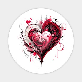 Heart Nouveau Design (Candy) Magnet